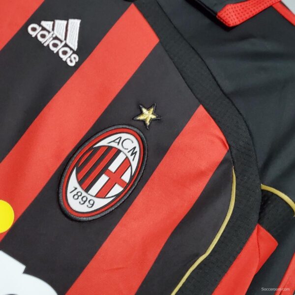 Retro 06/07 AC Milan Long sleeve home Soccer Jersey - Image 7