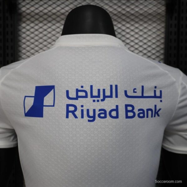 Player Version 25/26 Al-Hilal Away White with Blue Details and SAVVY Games Group Sponsor Jersey - Image 8