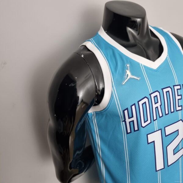 75th Anniversary Oubre jr.#12 Charlotte Hornets Blue NBA Jersey - Image 3