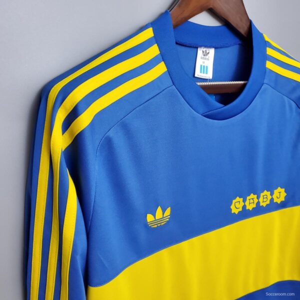 Retro Long sleeve 1981 Boca Juniors home Soccer Jersey - Image 3