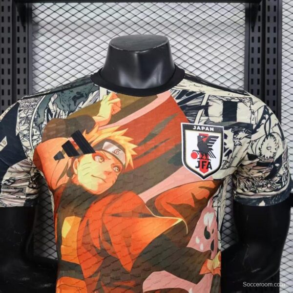 Player Version 2025 Japan White with Naruto Anime Character Graphic Jersey - Image 2