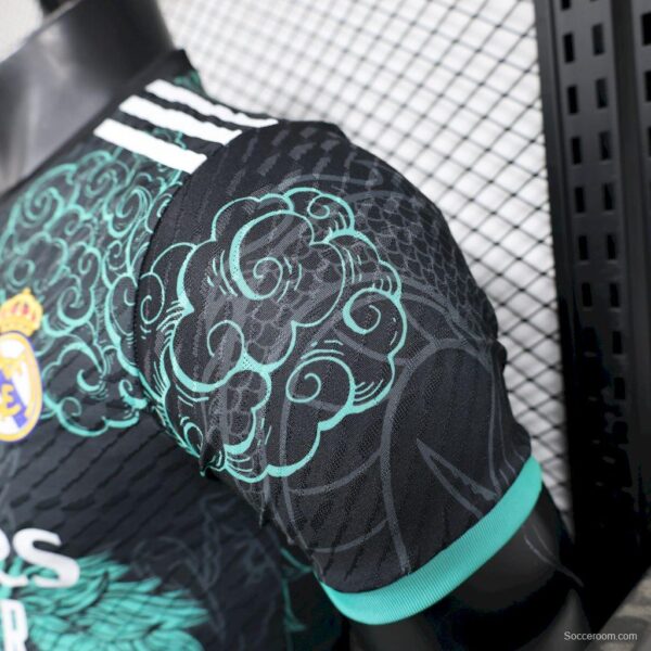2025/26 Player Version Real Madrid Black Green Dragon Edition Jersey - Image 3