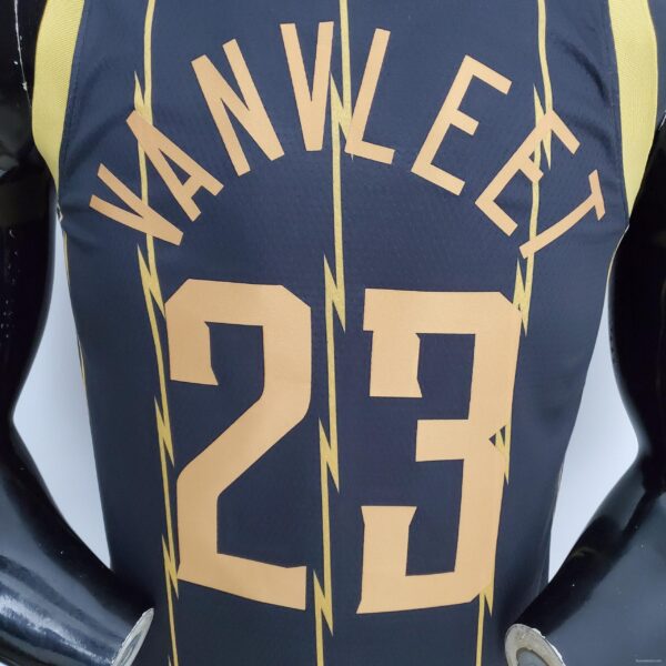 2022 Toronto Raptors VANVLEET#23 City Edition Black NBA Jersey - Image 7