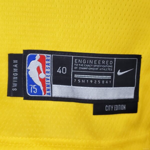 75th Anniversary 2202 Season Atlanta Hawks City Edition Yellow NBA Jersey - Image 2