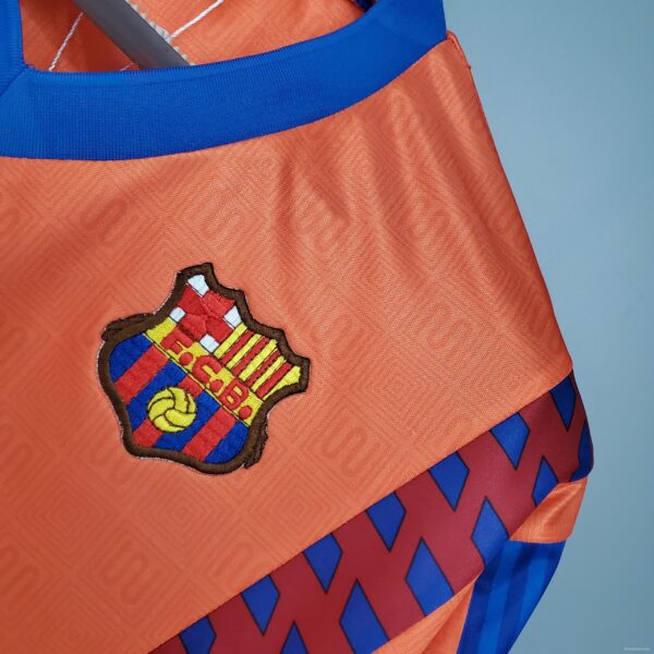 Retro 89/92 Barcelona Away Orange Jersey - Image 6