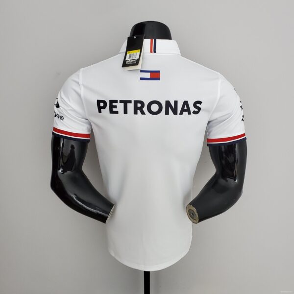 F1 Formula One 2022 Racing Suit Mercedes Polo White - Image 3