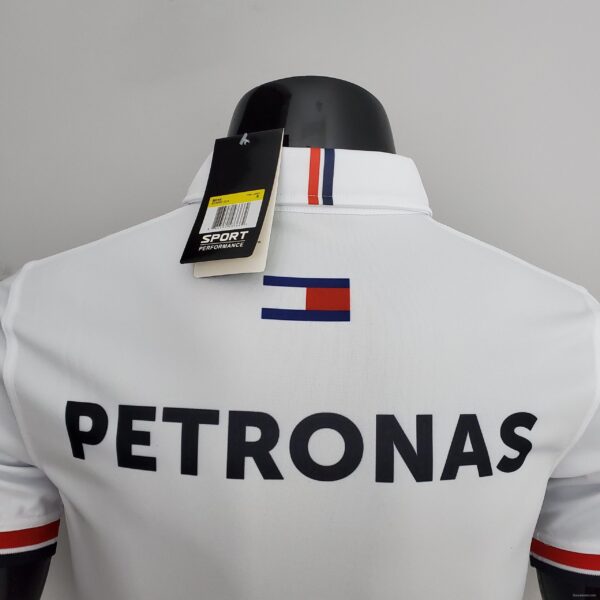 F1 Formula One 2022 Racing Suit Mercedes Polo White - Image 2