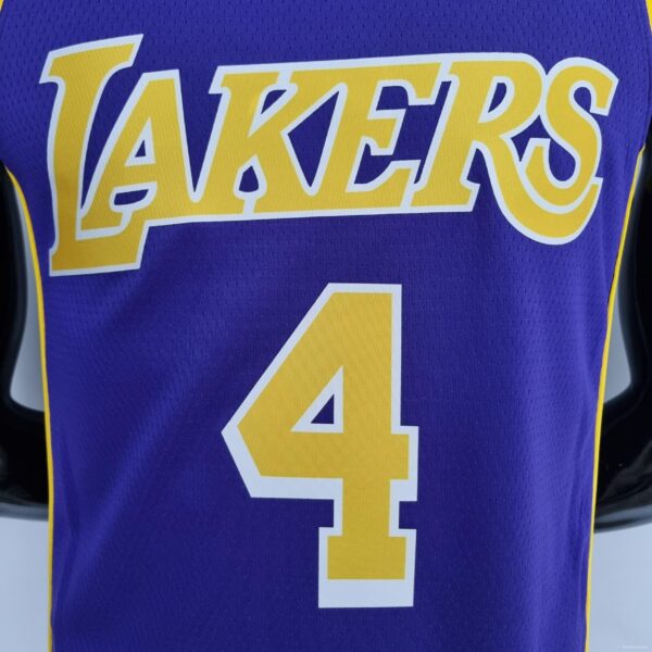 75th Anniversary Rondo #4 Los Angeles Lakers Jordan Purple NBA Jersey - Image 7