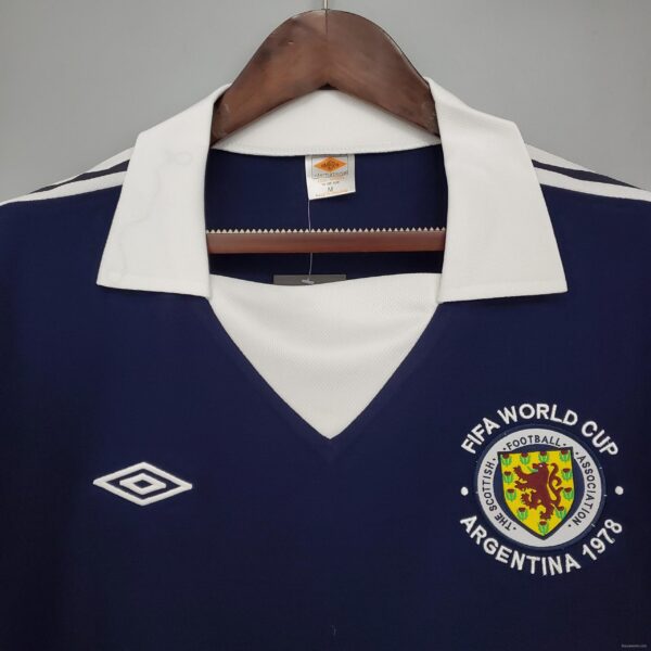 Retro 1978 Scotland Home Soccer Jersey - Image 8
