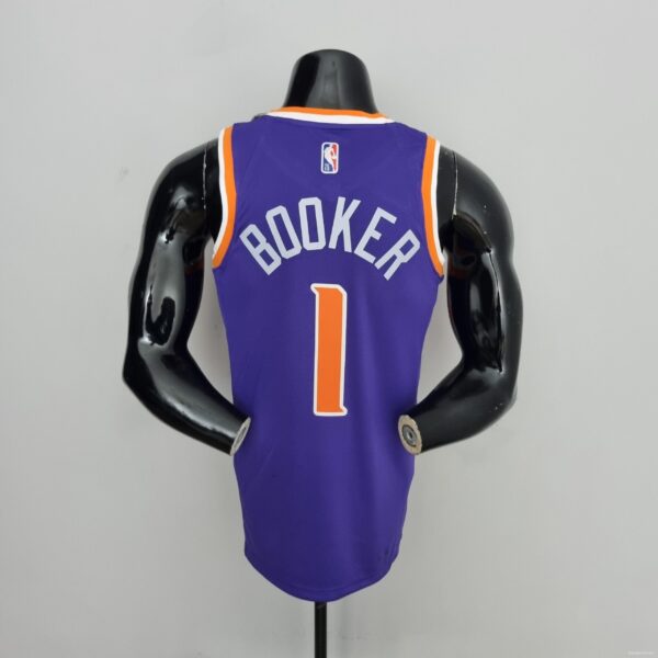 75th Anniversary Booker #1 Phoenix Suns Purple NBA Jersey - Image 9