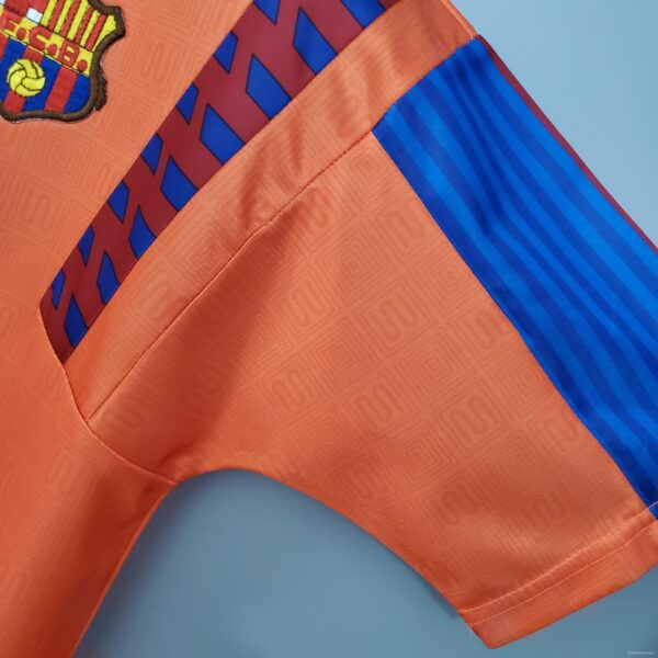 Retro 89/92 Barcelona Away Orange Jersey - Image 3
