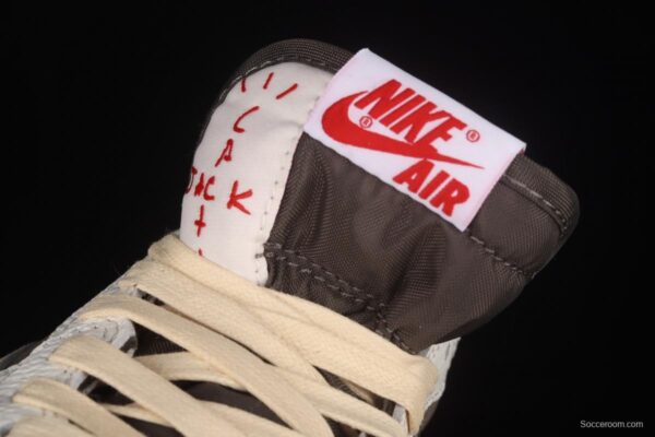 Travis Scott x Air Jordan 1 Low OG Reverse Mocha reverse Mocha Brown and White Barb Co-branded Leisure Sports Basketball shoes DM7866-162 - Image 8