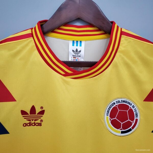 Retro Colombia 1990 home Soccer Jersey - Image 8