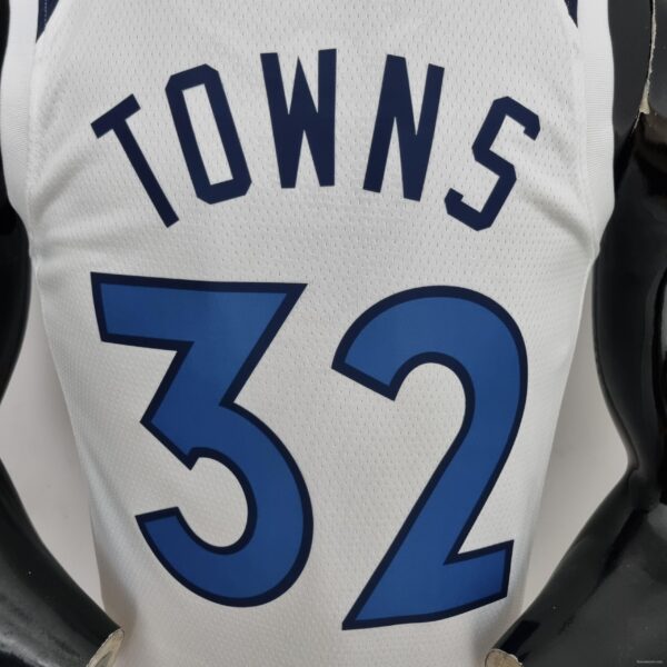 75th Anniversary Minnesota Timberwolves TOWNS#32 Royal White NBA Jersey - Image 7