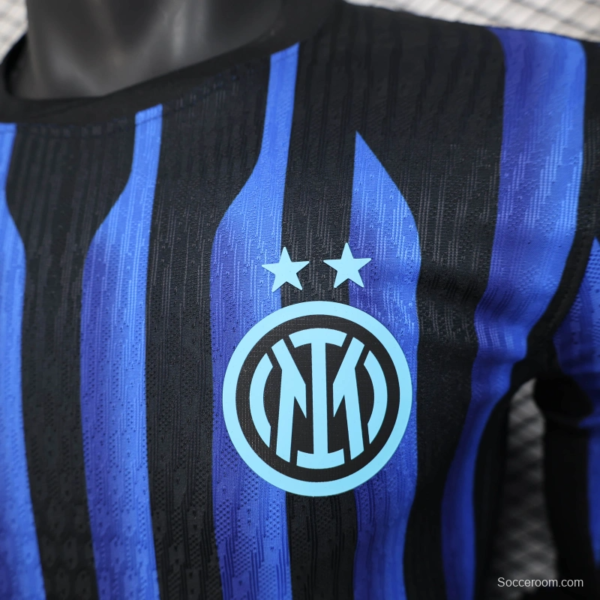 25/26 Player Version Inter Milan Home Long Sleeve Jersey - Image 9