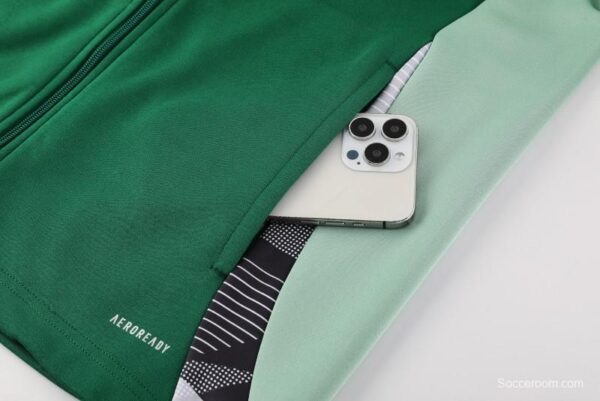 2024 Adidas Green Full Zipper Jacket +Long Pants - Image 2