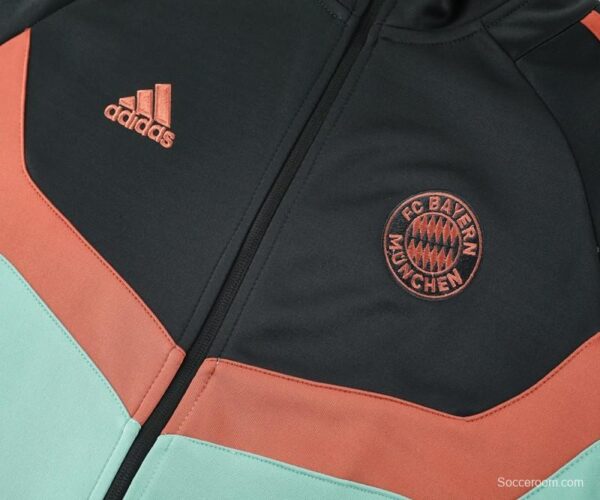 24/25 Bayern Munich Black/Green Full Zipper Jacket +Long Pants - Image 11