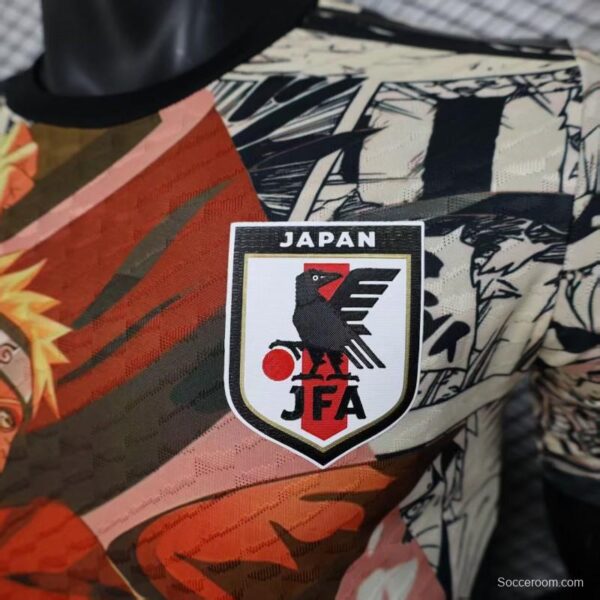 Player Version 2025 Japan White with Naruto Anime Character Graphic Jersey - Image 3
