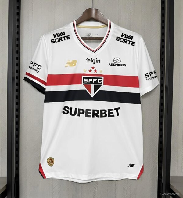 25/26 Sao Paulo Home All Sponsors  Jersey