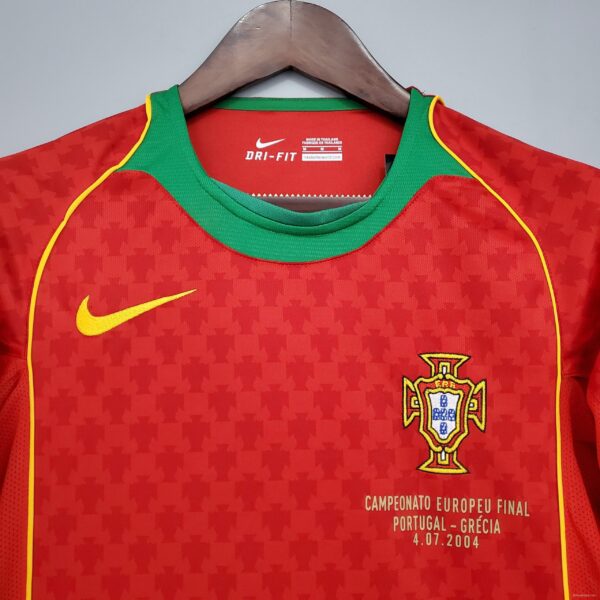 Retro Portugal 2004 home Soccer Jersey - Image 4