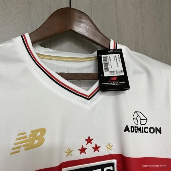 25/26 São Paulo Home Jersey With Chest Sponsor - Image 9