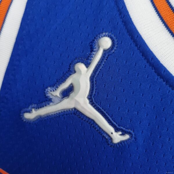 75th Anniversary Randle #30 New York Knicks Jordan Limited Blue NBA Jersey - Image 5