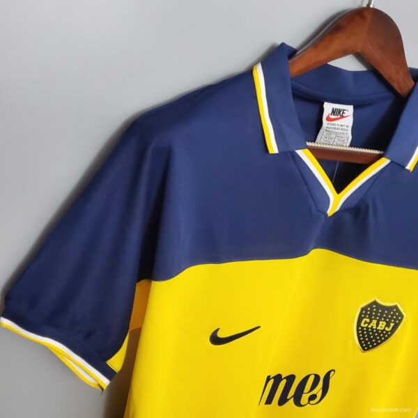Retro Boca Juniors 1999 home Soccer Jersey - Image 5