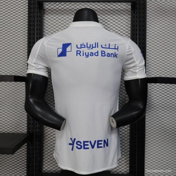 Player Version 25/26 Al-Hilal Away White with Blue Details and SAVVY Games Group Sponsor Jersey - Image 7