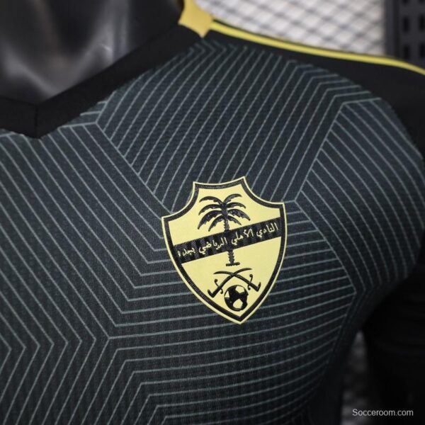 Player Version 25/26 Al-Ahli Saudi FC Black with Geometric Pattern Jersey - Image 2