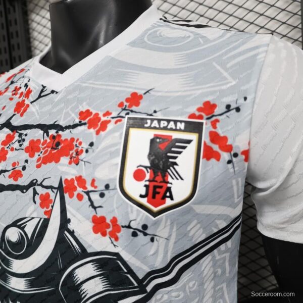 Player Version 2025 Japan White with Samurai & Cherry Blossom Jersey - Image 2