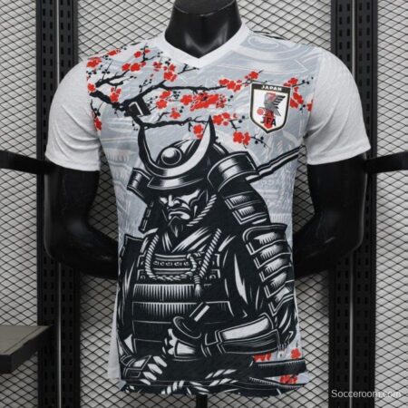 Player Version 2025 Japan White with Samurai & Cherry Blossom Jersey