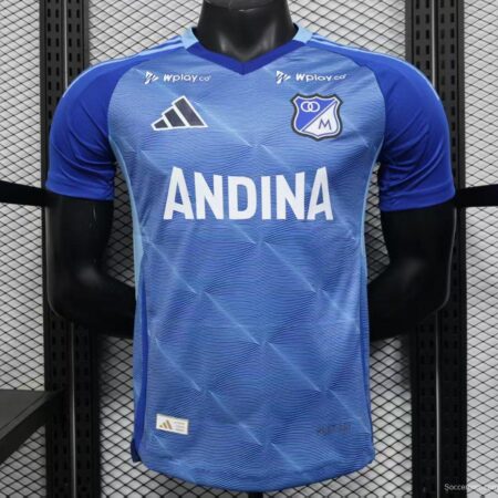 Player Version 25/26 Millonarios Blue with Andina Logo Design Home Jersey