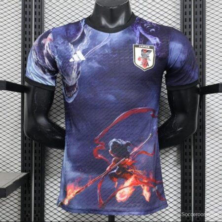 Player Version 2025 Japan NA ZHA Navy Blue with Dragon Jersey