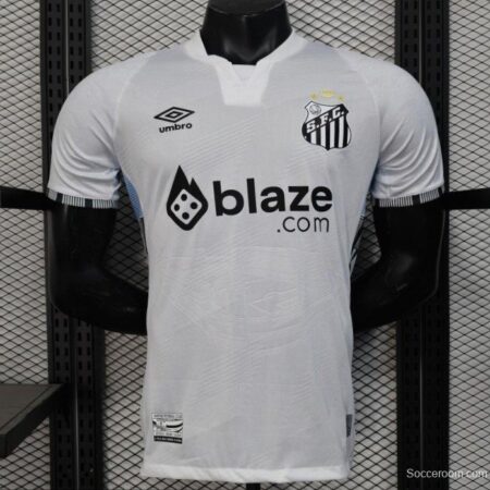 Player Version 25/26 Santos Home Jersey With Sponsors