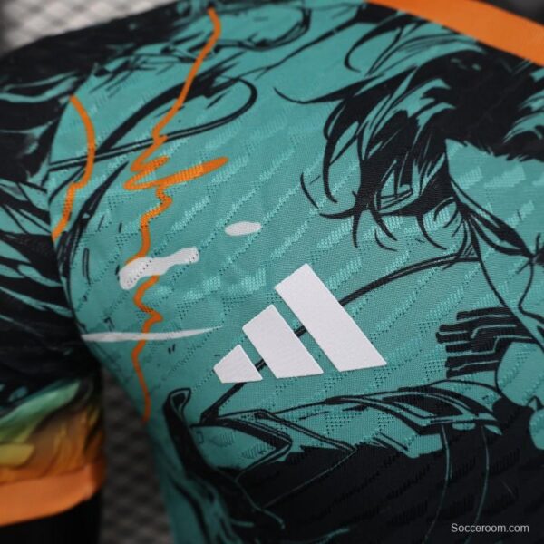 Player Version 2025 Japan Teal with Anime Warrior Jersey - Image 3