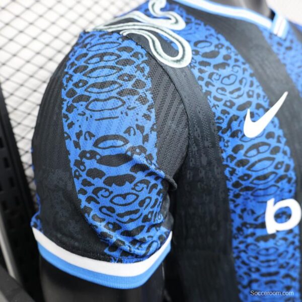 Player Version 25/26 Inter Milan Black and Blue Jersey with Snake Design - Image 7