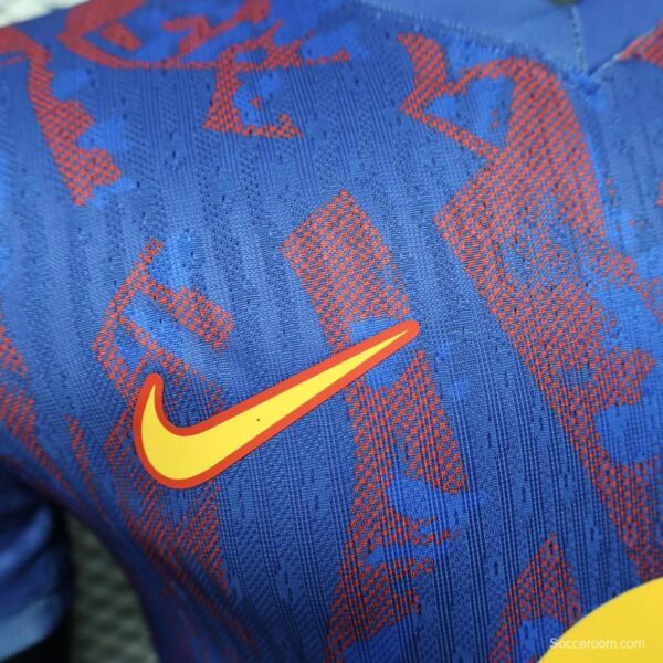 Player Version 25/26 Barcelona Blue with Red Pattern Jersey - Image 5