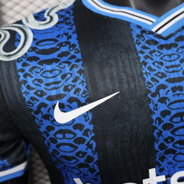 Player Version 25/26 Inter Milan Black and Blue Jersey with Snake Design - Image 5