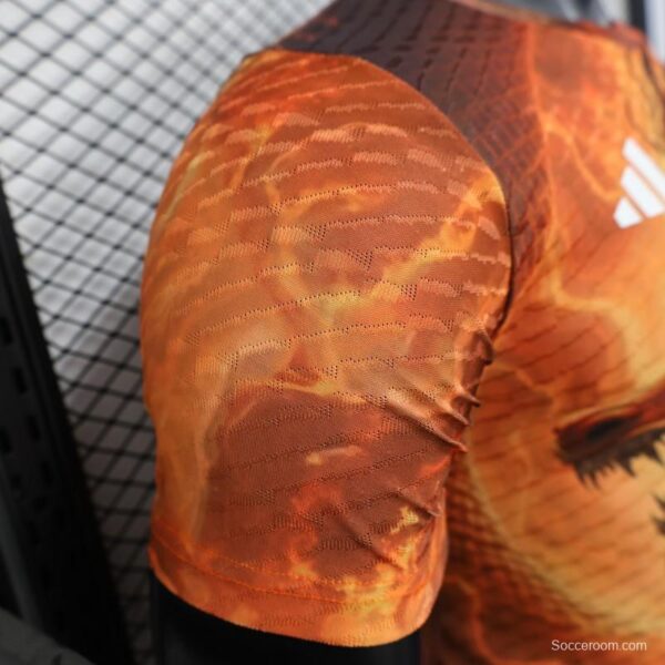 Player Version 25/26 Real Madrid NA ZHA Orange with Dragon Warrior Jersey - Image 5