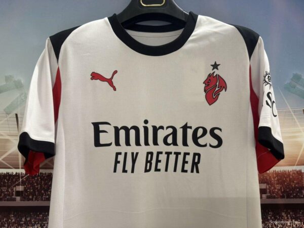 25/26 AC Milan Away White Jersey - Image 3