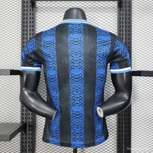 Player Version 25/26 Inter Milan Black and Blue Jersey with Snake Design - Image 4