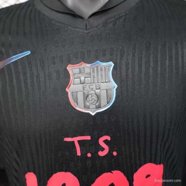 Player Version 25/26 FC Barcelona Black with Pink "T.S. 1989" Jersey - Image 10
